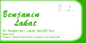 benjamin lakat business card